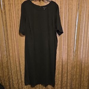 Lane Bryant Black Sheath Midi Dress Crew Neck